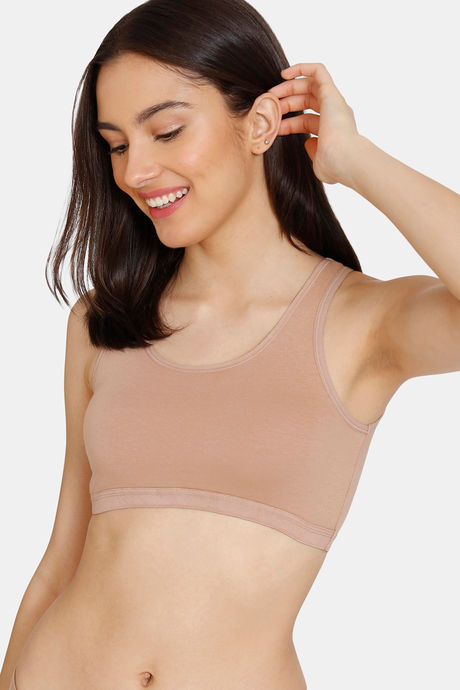 Zivame Girls Double Layered Non Wired Full Coverage Slip-on Beginner Bra (Pack of 2) - Multicolor — image 5